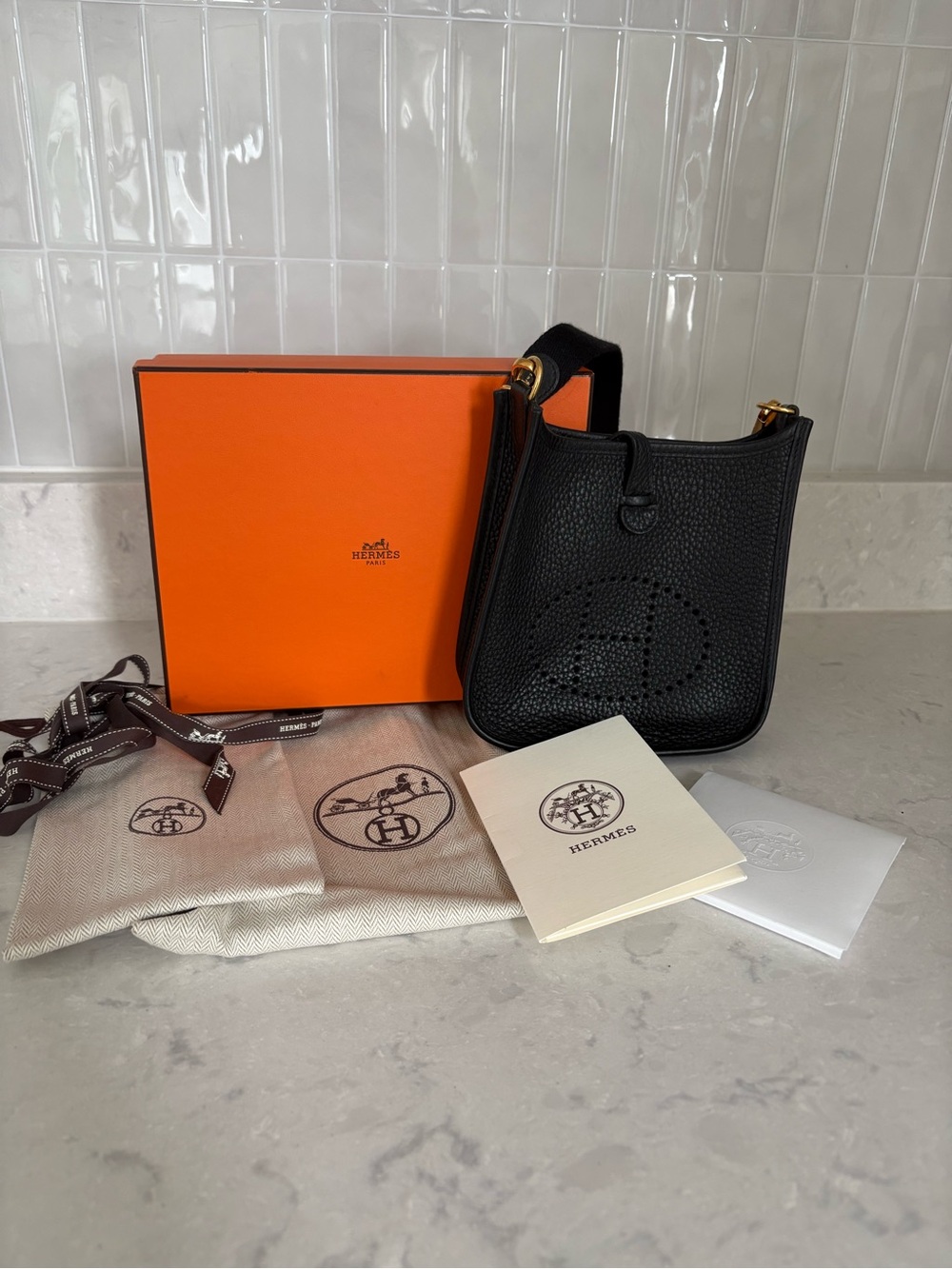 Hermes Evelyne TPM Black GHW